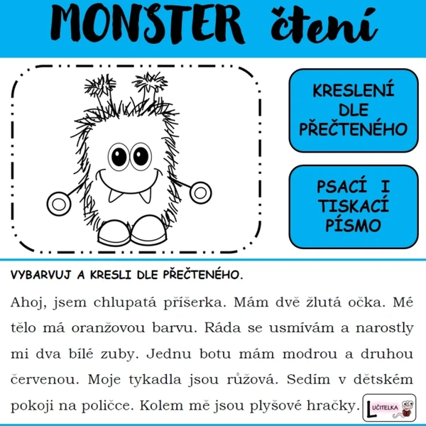 Čtení s porozuměním - monster 