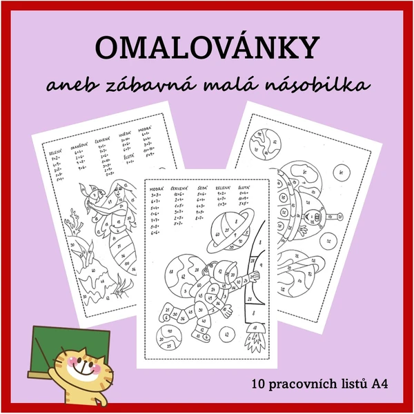 Omalovánky - malá násobilka