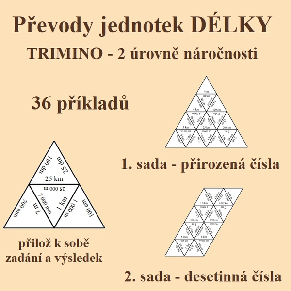Trimino - převody jednotek DÉLKY