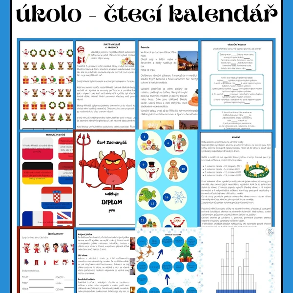 Školní adventní úkolo - čtecí kalendář