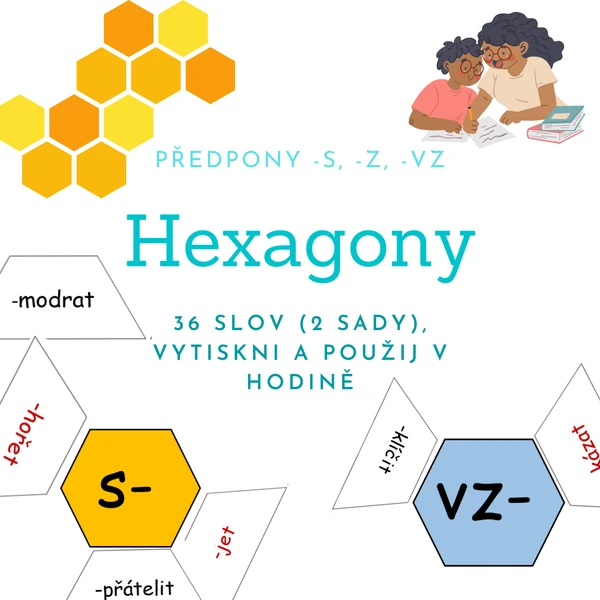 HEXAGONY - předpony s-, z-, vz-