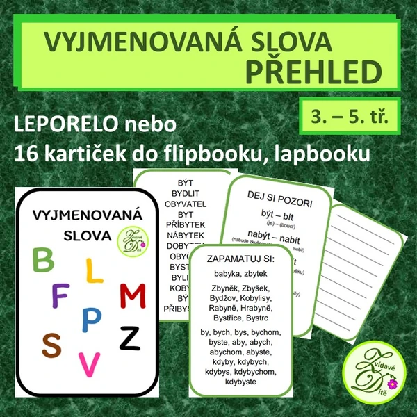 Vyjmenovaná slova - přehled