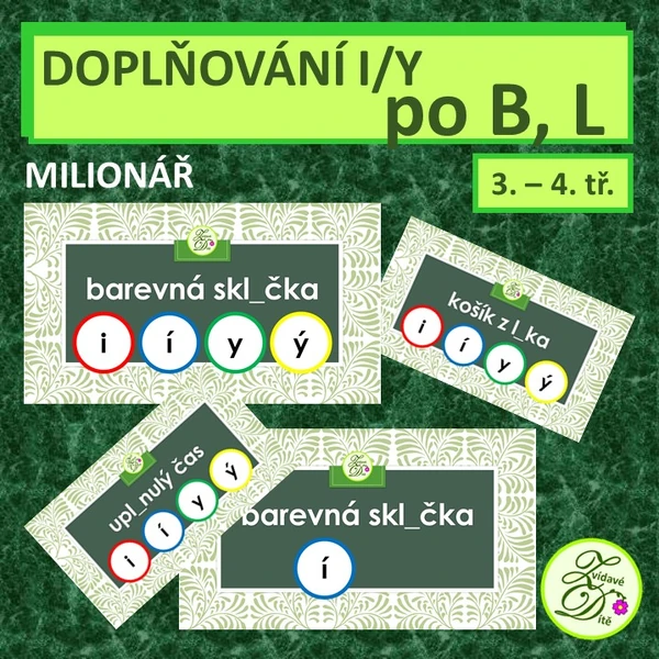 Doplňování i/y po B, L (milionář)