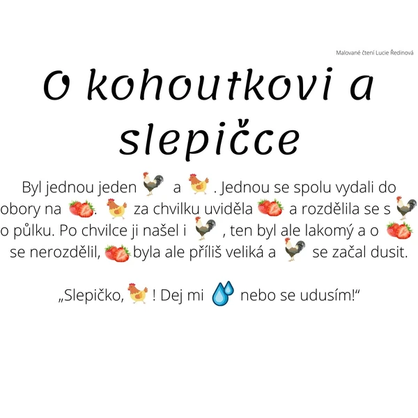 Malované čtení - o kohoutkovi a slepičce