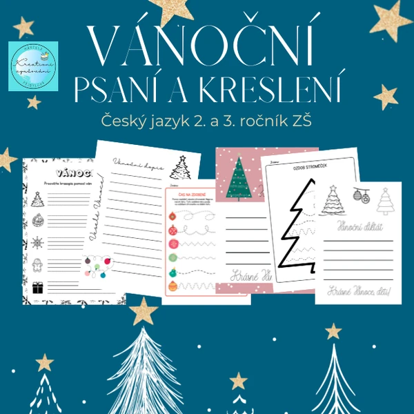 Vánoční psaní a kreslení
