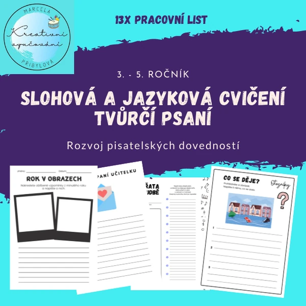 Slohová a jazyková cvičení, tvůrčí psaní