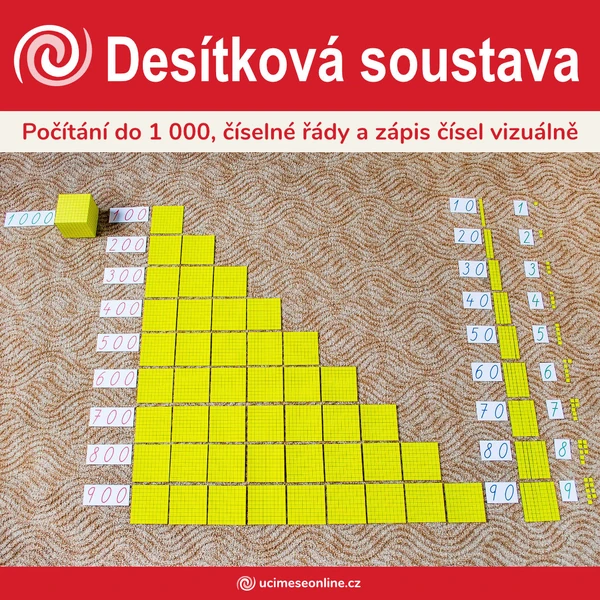 Desítková soustava - počítání do 1 000, číselné řády a zápis čísel