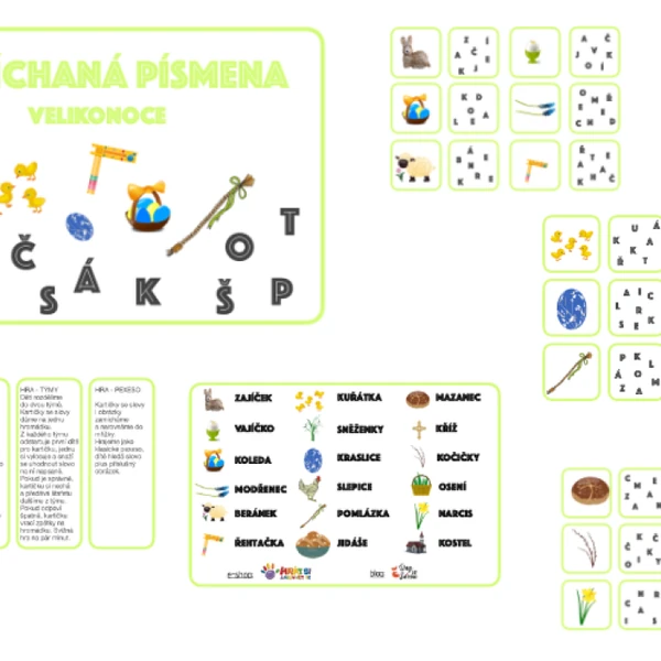 Pomíchaná písmena - Velikonoce