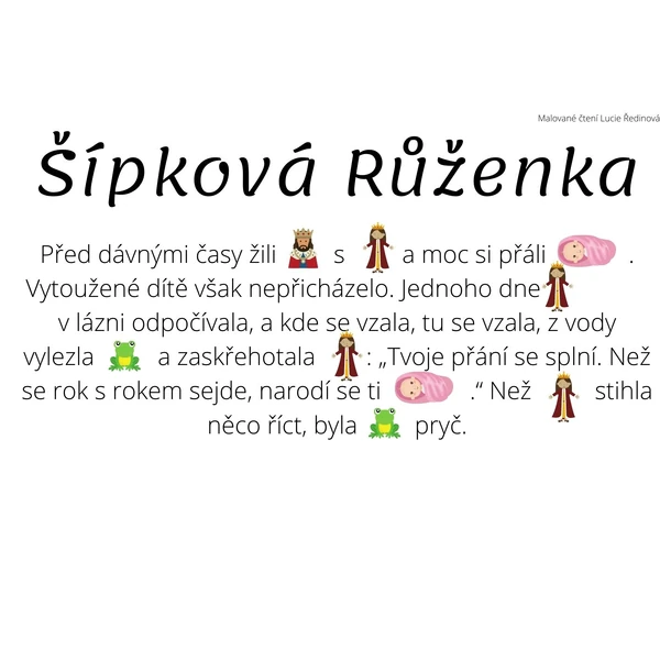 Malované čtení - Šípková Růženka
