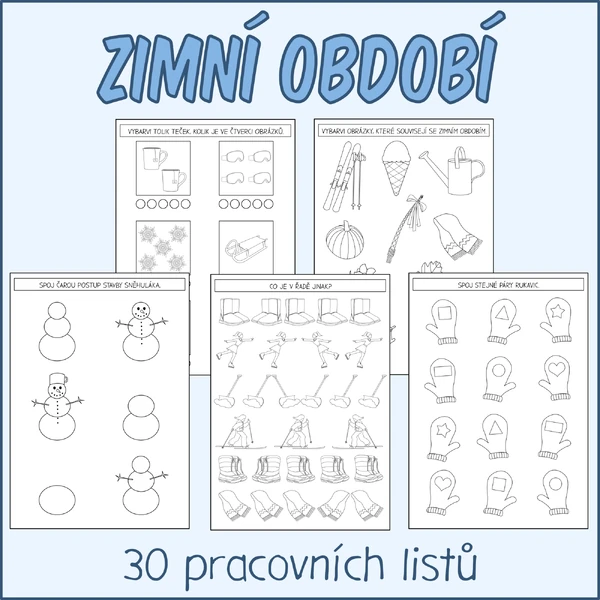 Zima - pracovní listy