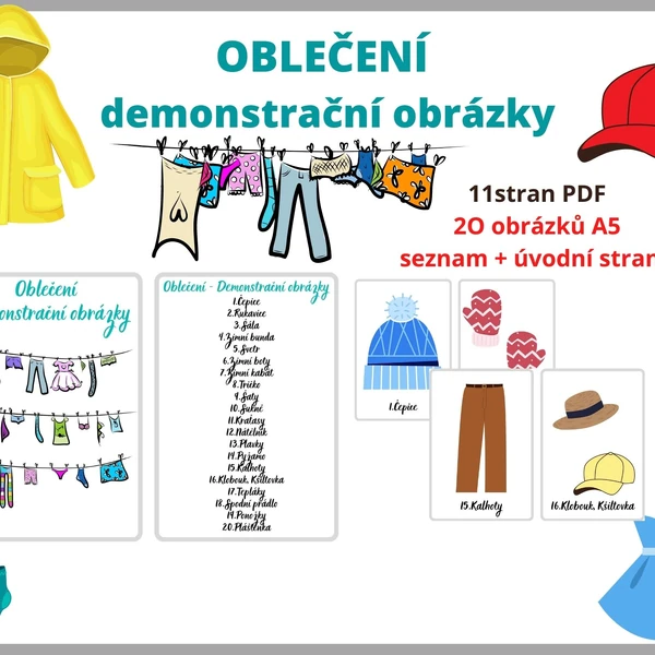 Oblečení - Demonstrační obrázky