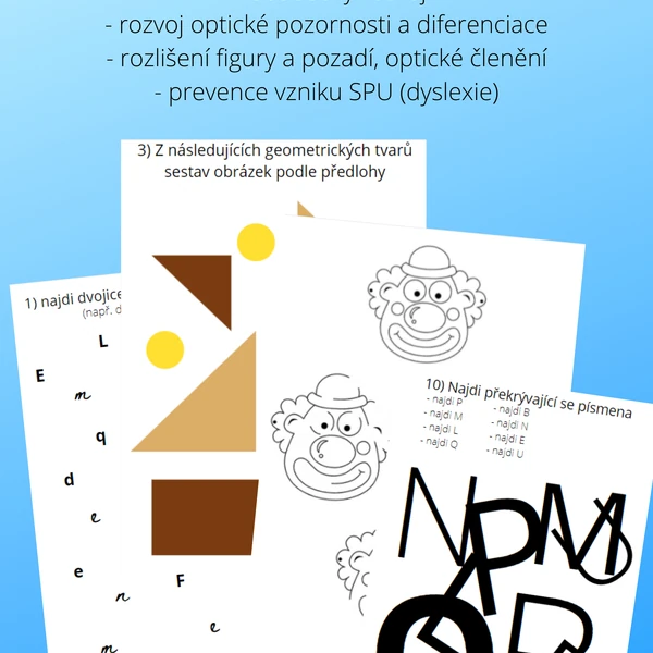 Pracovní listy k rozvoji zrakového vnímání