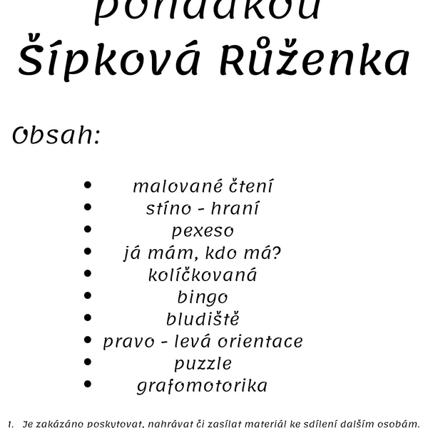 Týden s pohádkou - Šípková Růženka