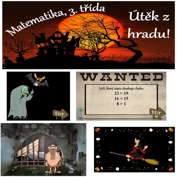 Útěk z hradu! Matematika, 3. třída