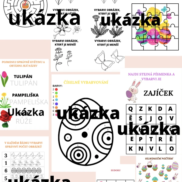 JARNÍ A VELIKONOČNÍ PRACOVNÍ LISTY 
