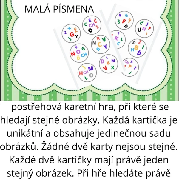 POSTŘEHOVKA -velká písmena