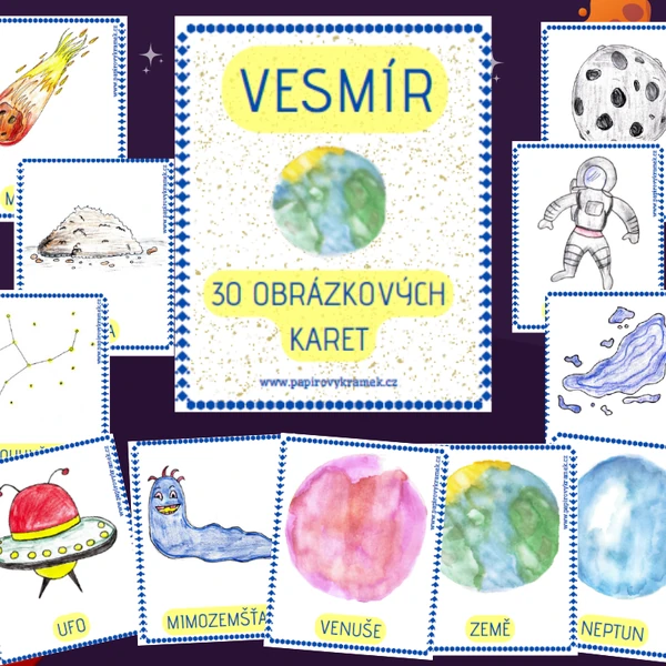 VESMÍR - obrázkové karty