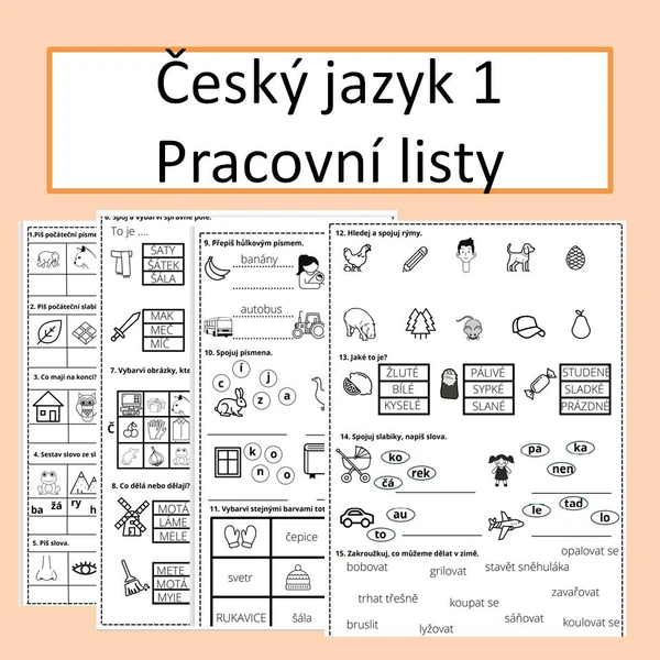 Český jazyk 1 - pracovní listy