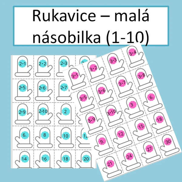 Rukavice - malá násobilka (1-10)