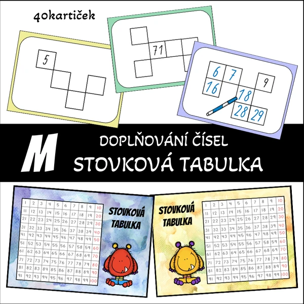 Stovková tabulka - doplňování čísel
