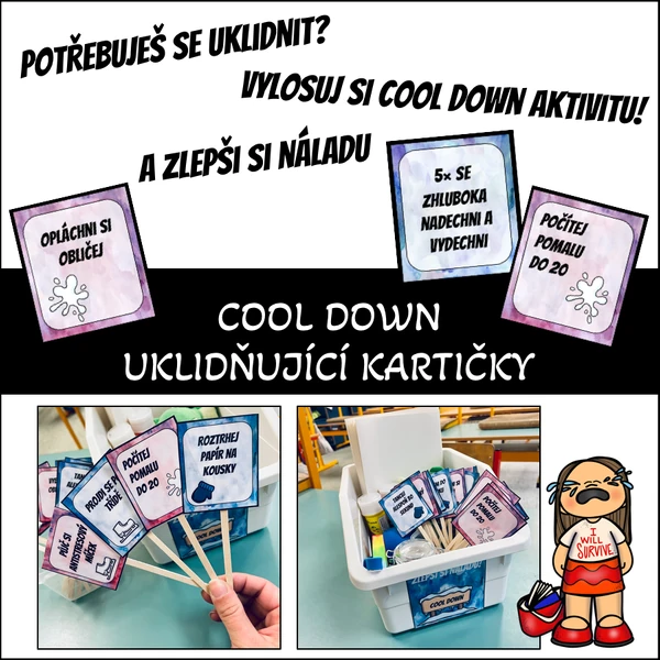 Uklidňující kartičky - COOL DOWN aktivity