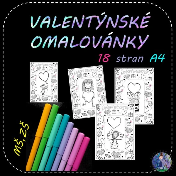 Valentýnské omalovánky