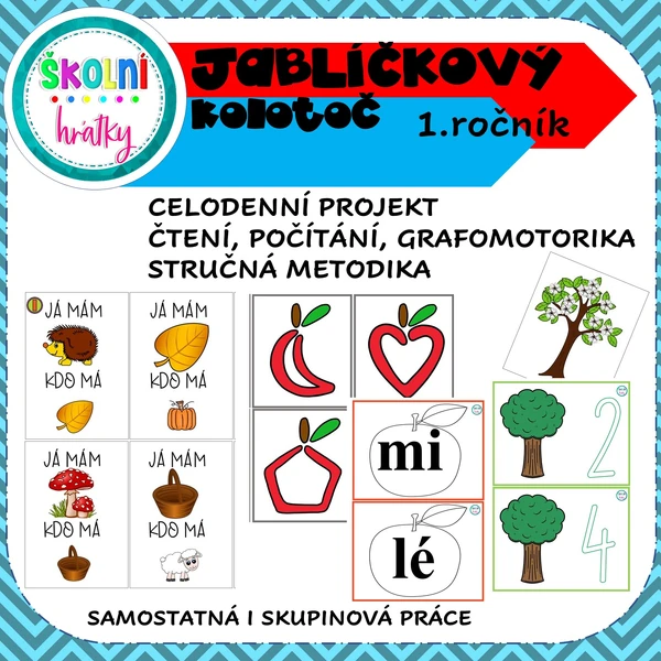 Jablíčkový kolotoč v 1.třídě - 11 stanovišť na kterých se děti točí