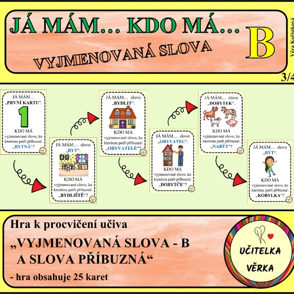 JÁ MÁM... KDO MÁ... VYJMENOVANÁ SLOVA - B