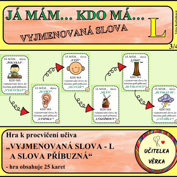 JÁ MÁM... KDO MÁ... VYJMENOVANÁ SLOVA - L