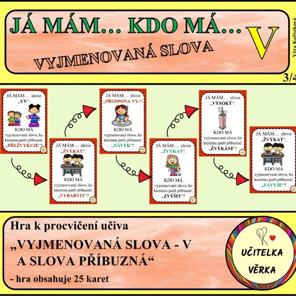 JÁ MÁM... KDO MÁ... VYJMENOVANÁ SLOVA - V