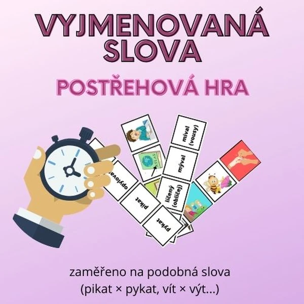 Akční postřehová hra s vyjmenovanými slovy