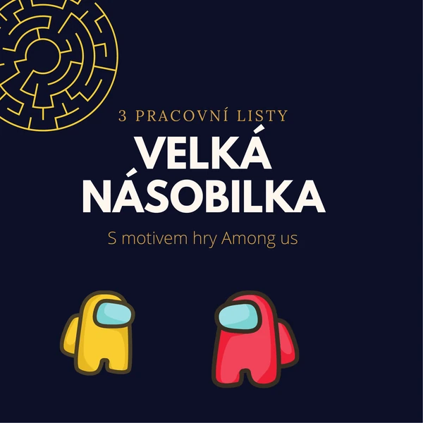 Among us - násobilka (pracovní listy)