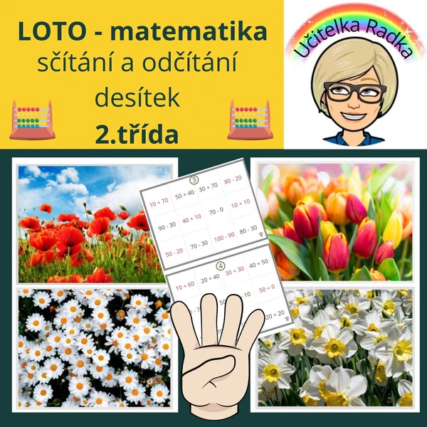 LOTO - sčítání a odčítání celých desítek