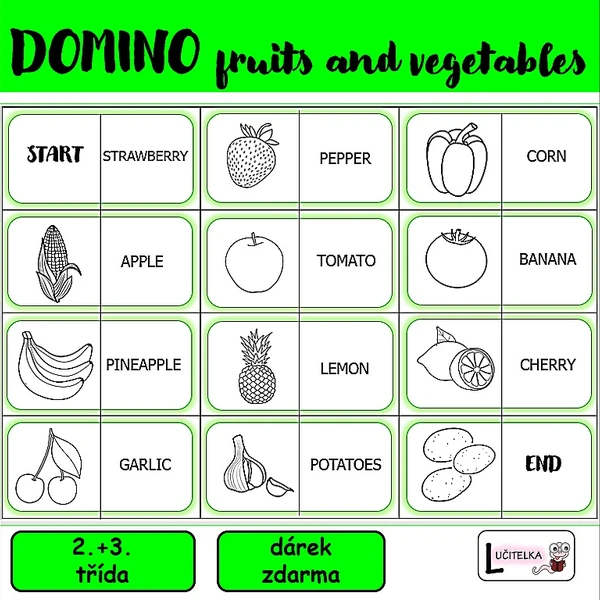 Domino - fruits and vegetables