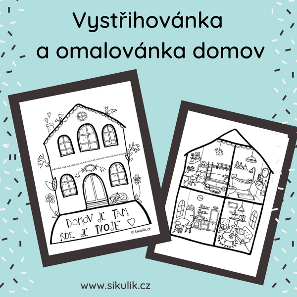 Omalovánka A Vystřihovánka Můj Domov