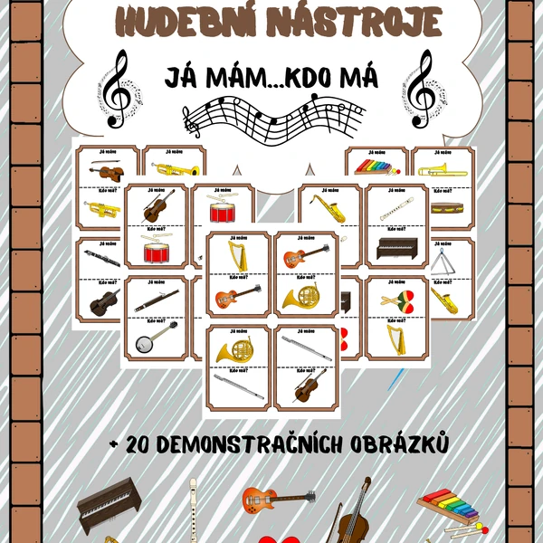 HUDEBNÍ NÁSTROJE - já mám...kdo má + DEMONSTRAČNÍ OBRÁZKY
