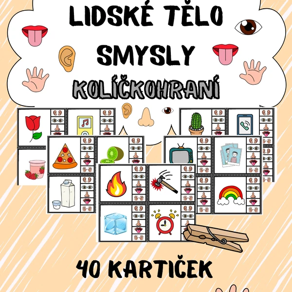 Lidské tělo smysly - kolíčkohraní