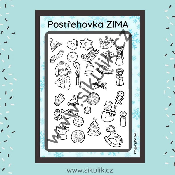 Postřehovka ZIMA+ velké pexeso