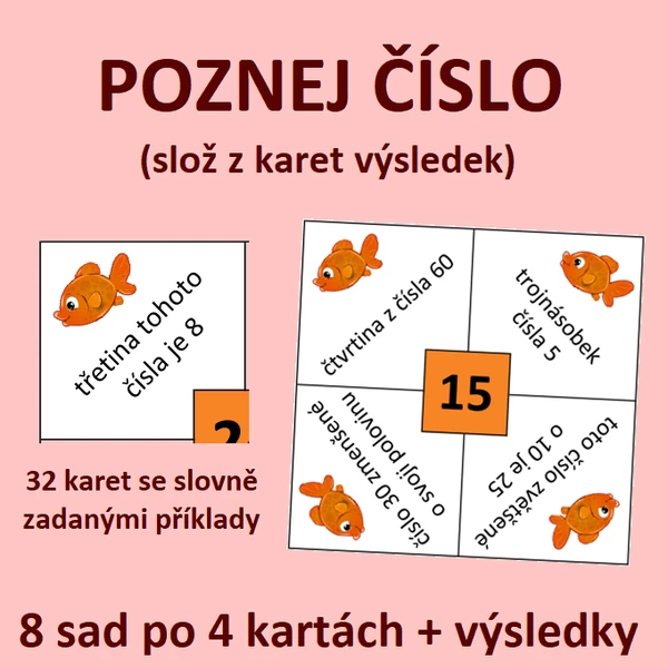 Poznej číslo (slož z karet výsledek)