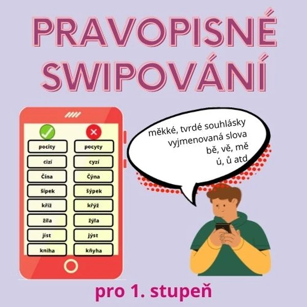 Pravopisné swipování pro 1. stupeň