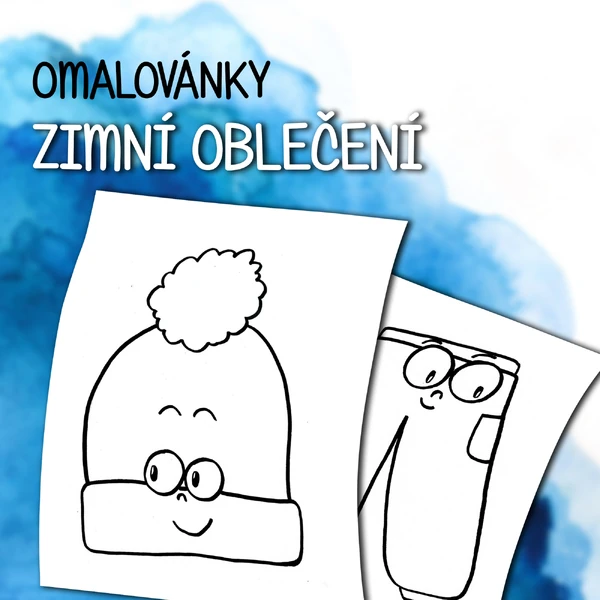 ZIMNÍ OBLEČENÍ - omalovánky