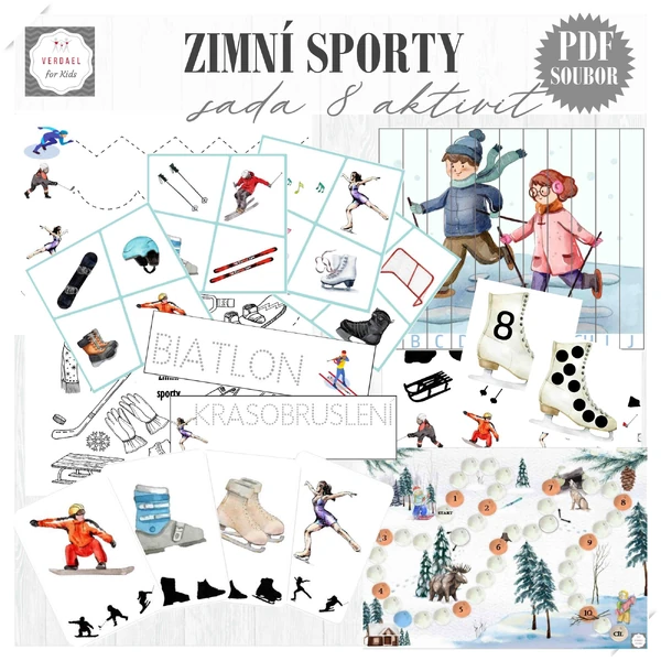 ZIMNÍ SPORTY sada 10 aktivit