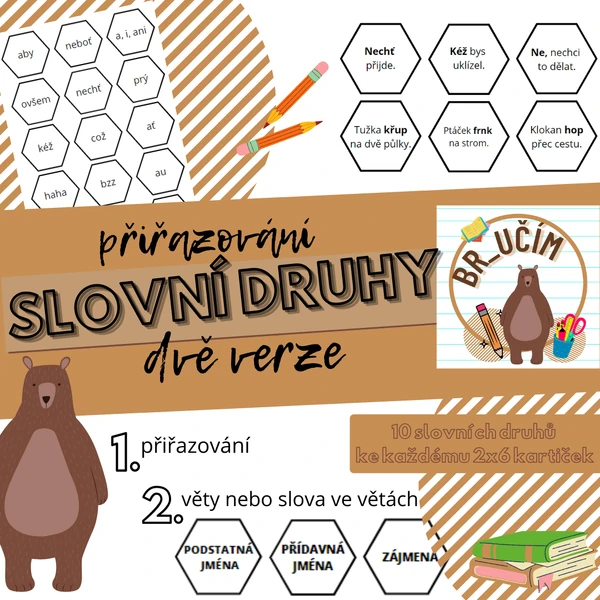 SLOVNÍ DRUHY - přiřazování