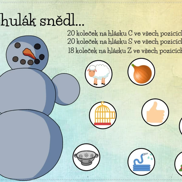 Sněhulák snědl... (hlásky C, S, Z) 