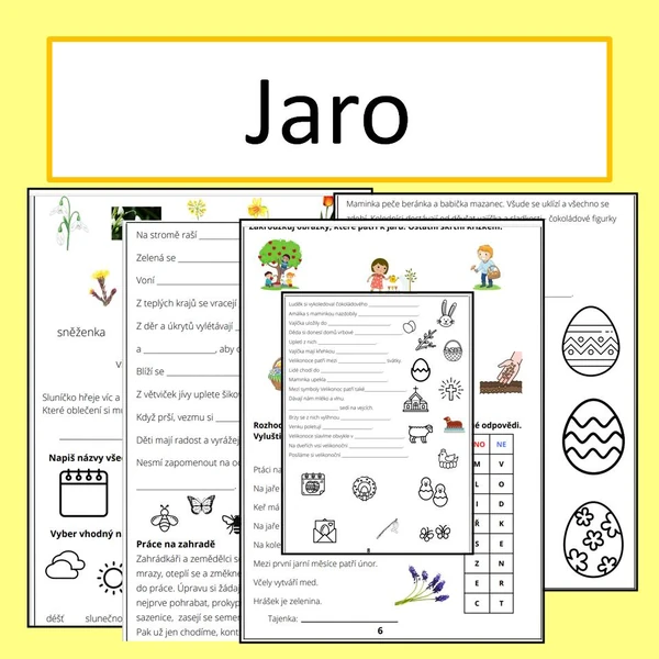 Jaro - pracovní listy 1.,2. ročník