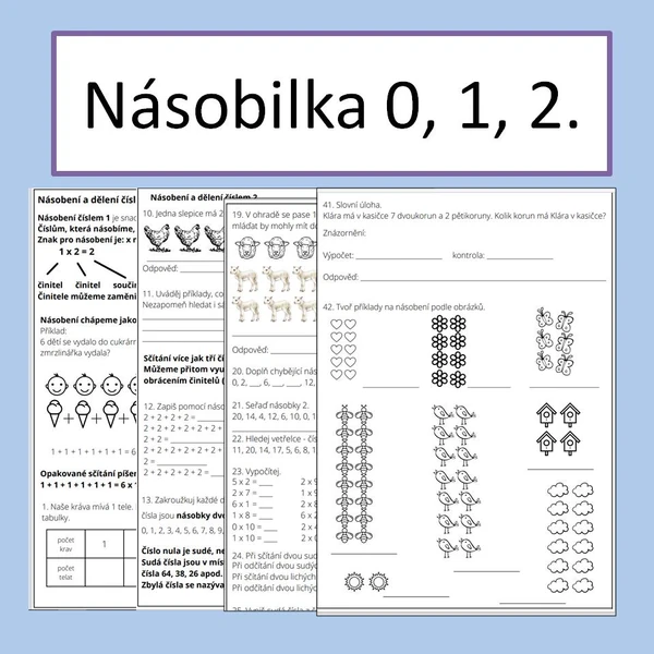 Násobilka 0, 1, 2