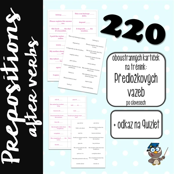 Prepositions after Verbs - Předložkové vazby se slovesy