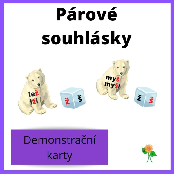 Párové souhlásky demonstrační karty