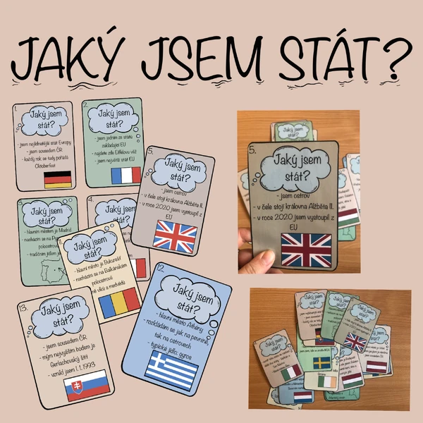 Jaký jsem stát? Kartičky