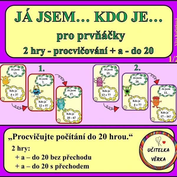 JÁ JSEM... KDO JE... počítání do 20